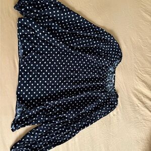 LOFT Black and White Polka Dot Top